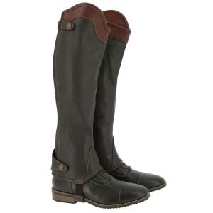 EQUITHEME エリート 本革 ハーフ チャップス